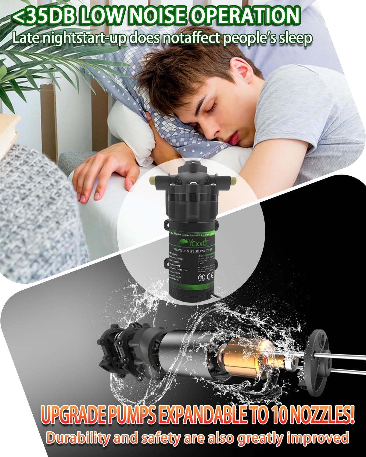 Ycxydr Automatic Reptile Mister System with Timer Quiet Pump Expandable to 10 Nozzles Programmable Terrarium Humidifier for Optimal Humidity - View 2 of 6