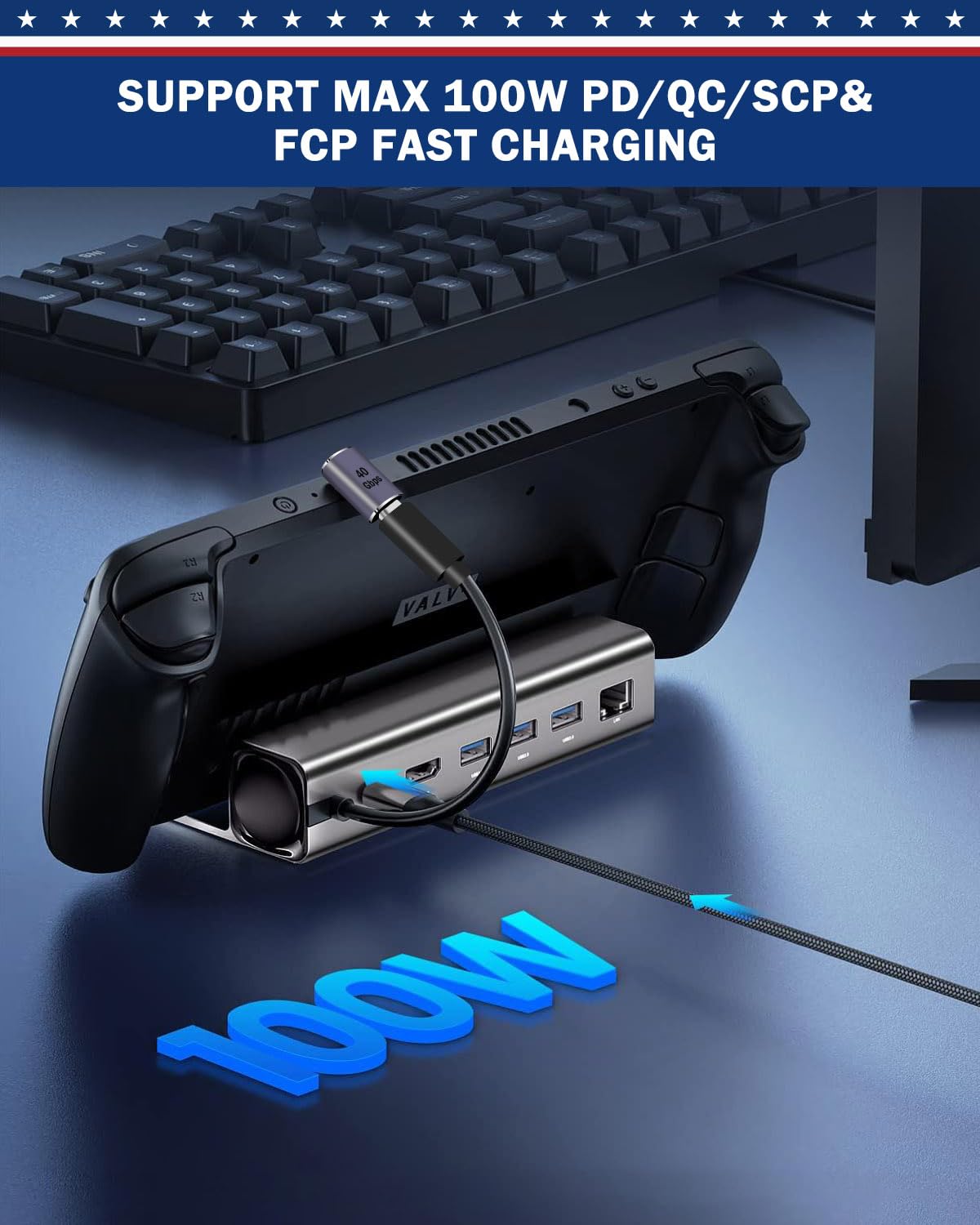 ShineeKee ShineeKee 90 Degree USB C Right Angle Adapter 40Gbps Data Transfer USB 4.0 Thunderbolt 4 Connector Extender for Mobile Devices 2 Pack - View 2 of 7