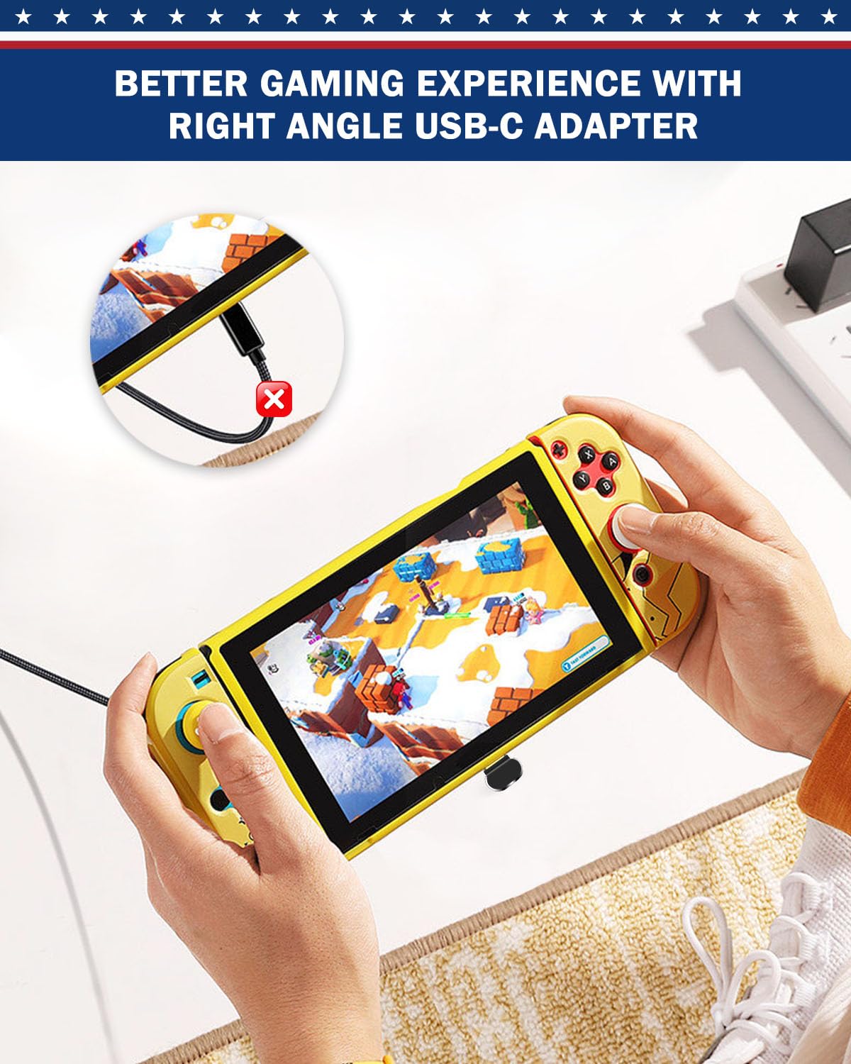 ShineeKee ShineeKee 90 Degree USB C Right Angle Adapter 40Gbps Data Transfer USB 4.0 Thunderbolt 4 Connector Extender for Mobile Devices 2 Pack - View 3 of 7