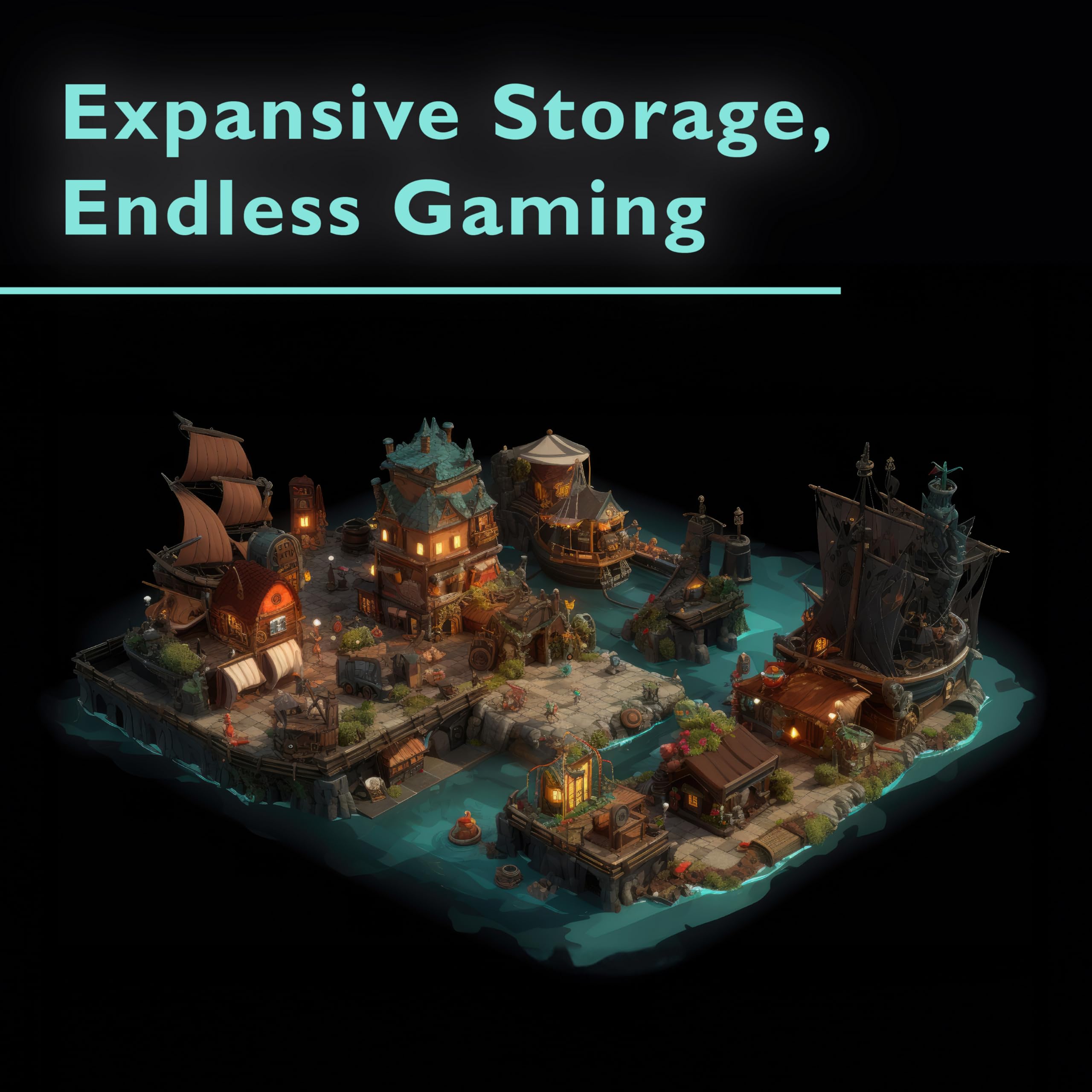 LinkMore XE600 1TB M.2 2280 SSD PCIe Gen4 NVMe Internal Gaming Drive with Heatsink Up to 7200 MB/s Compatible with PlayStation 5 PS5 - View 2 of 9