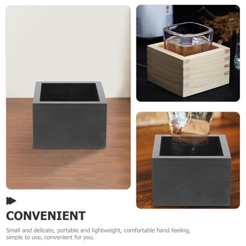 KONTONTY KONTONTY 2pcs Japanese Wooden Square Sake Cup Box Elegant Design for Sushi Restaurants and Home Use - View 3 of 9