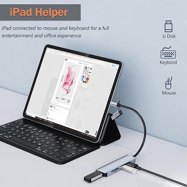 vienon VIENON 5-in-1 USB C Hub with SD Card Reader & 3 USB 3.0 Ports for MacBook, PC, and Tablets - View 6 of 9