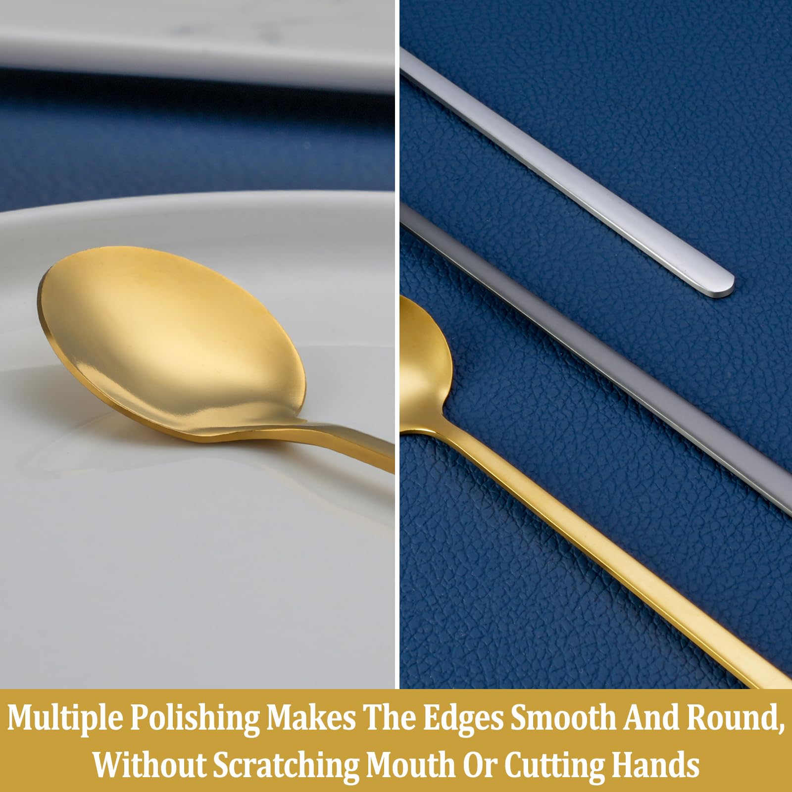 NEWDRIP 12 Pcs Gold Coffee Spoons Set Long Handle Stainless Steel Teaspoons for Espresso and Coffee Bar Accessories - View 4 of 7