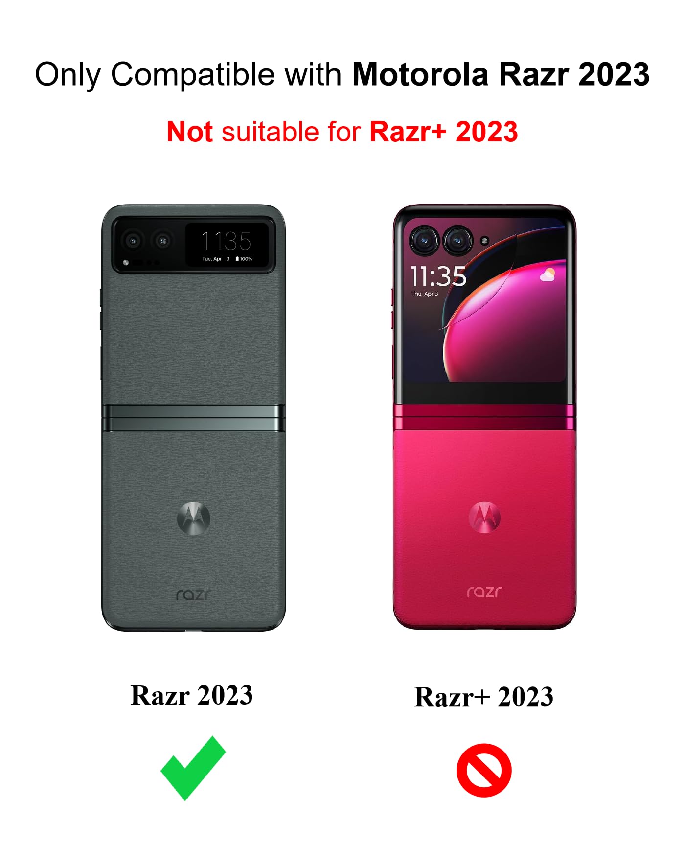 Cresee Cresee Thin Hard Phone Case for Motorola Razr 2023 in Green Durable Protection for Moto Razr 2023 - View 2 of 7