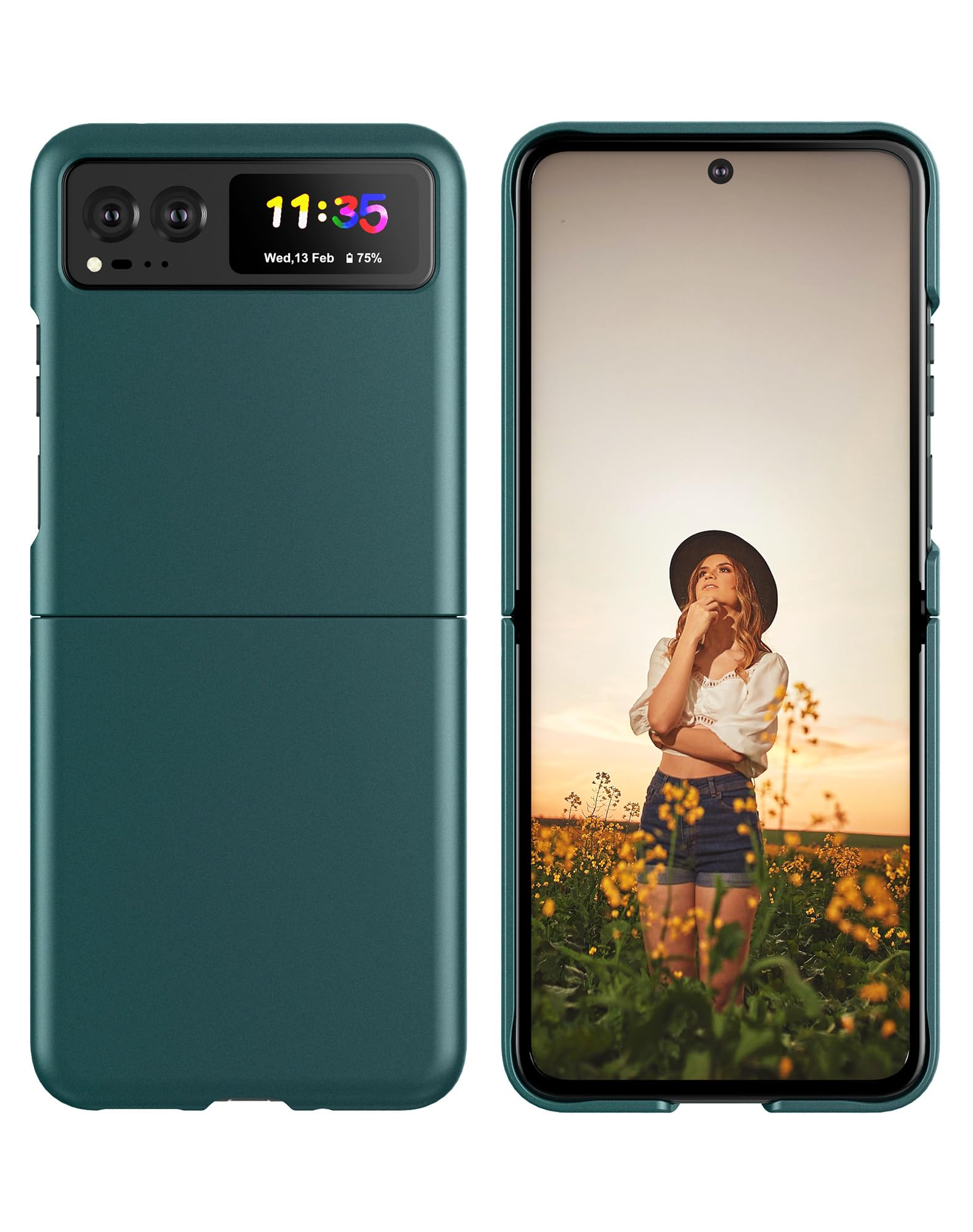 Cresee Cresee Thin Hard Phone Case for Motorola Razr 2023 in Green Durable Protection for Moto Razr 2023 - View 3 of 7