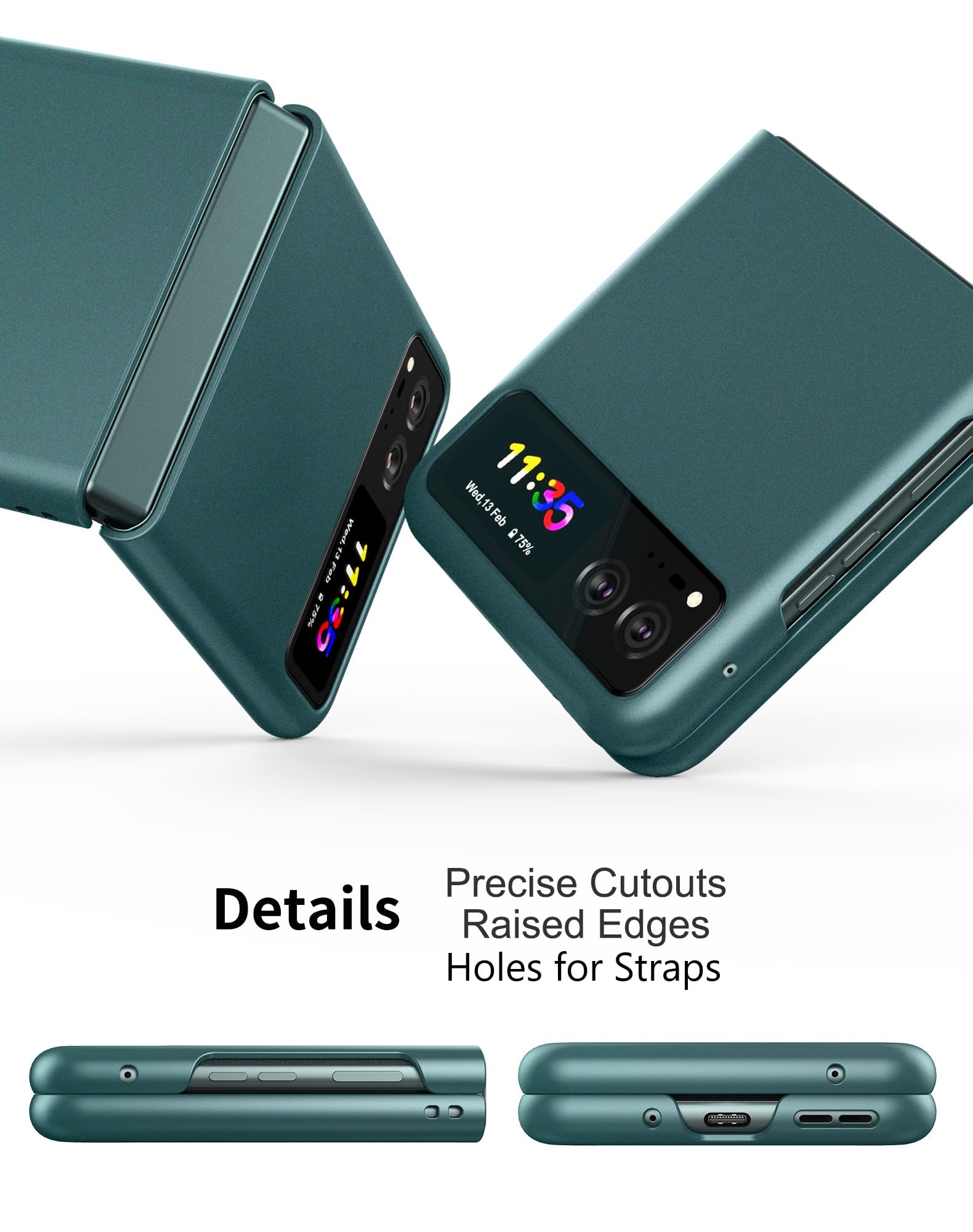 Cresee Cresee Thin Hard Phone Case for Motorola Razr 2023 in Green Durable Protection for Moto Razr 2023 - View 5 of 7