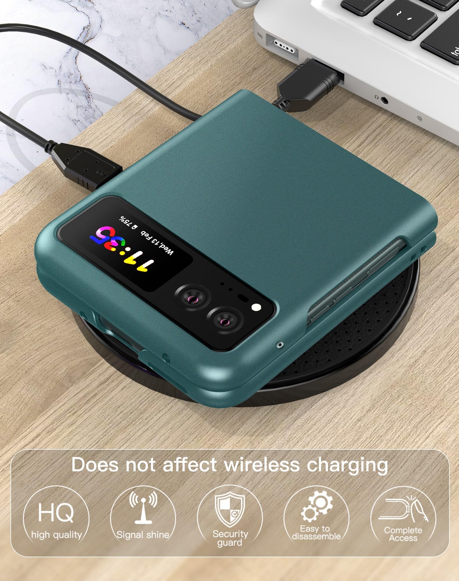 Cresee Cresee Thin Hard Phone Case for Motorola Razr 2023 in Green Durable Protection for Moto Razr 2023 - View 7 of 7