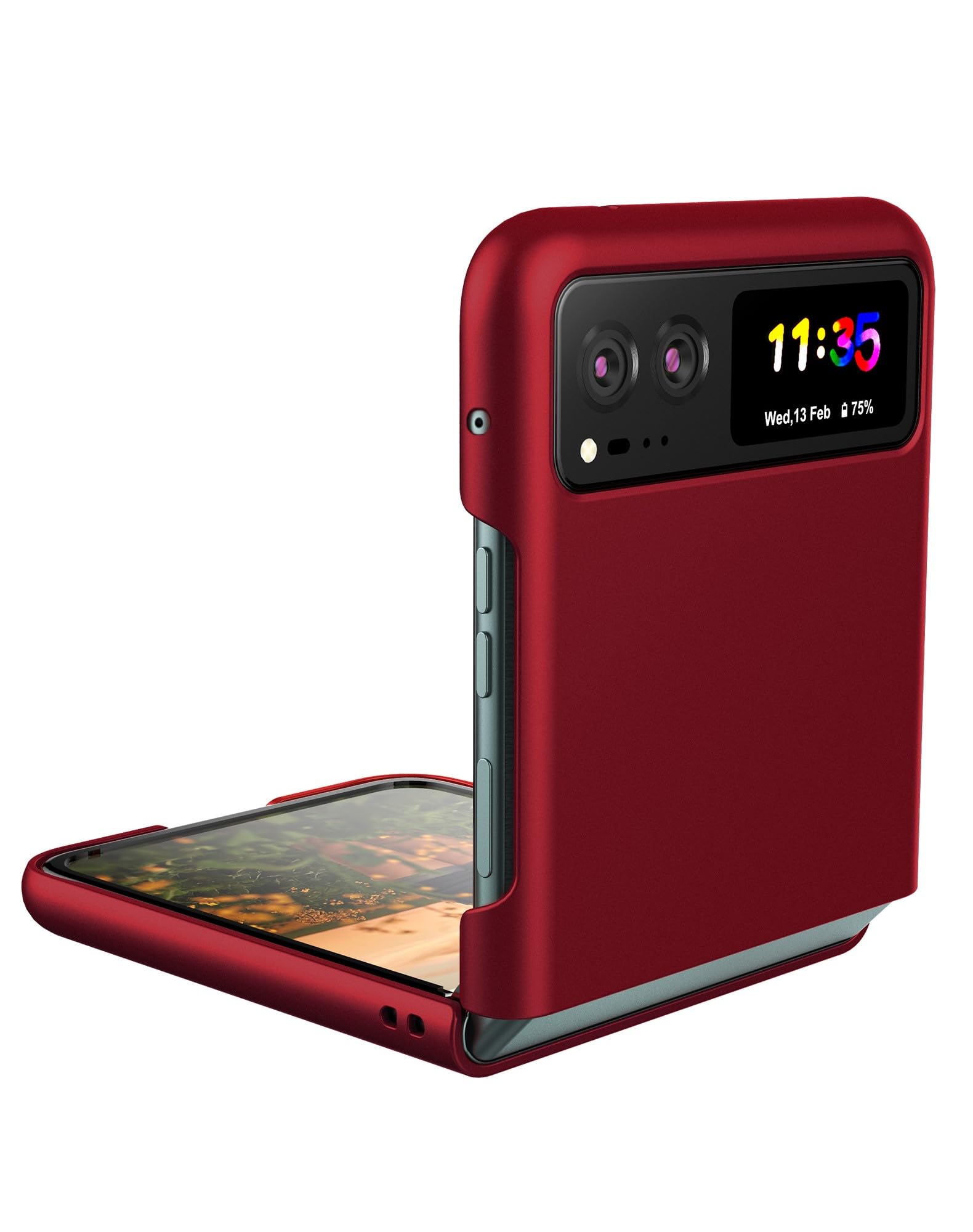 Cresee Cresee Thin Hard Phone Case for Motorola Razr 2023 in Red Durable Protection Stylish Design - View 4 of 7