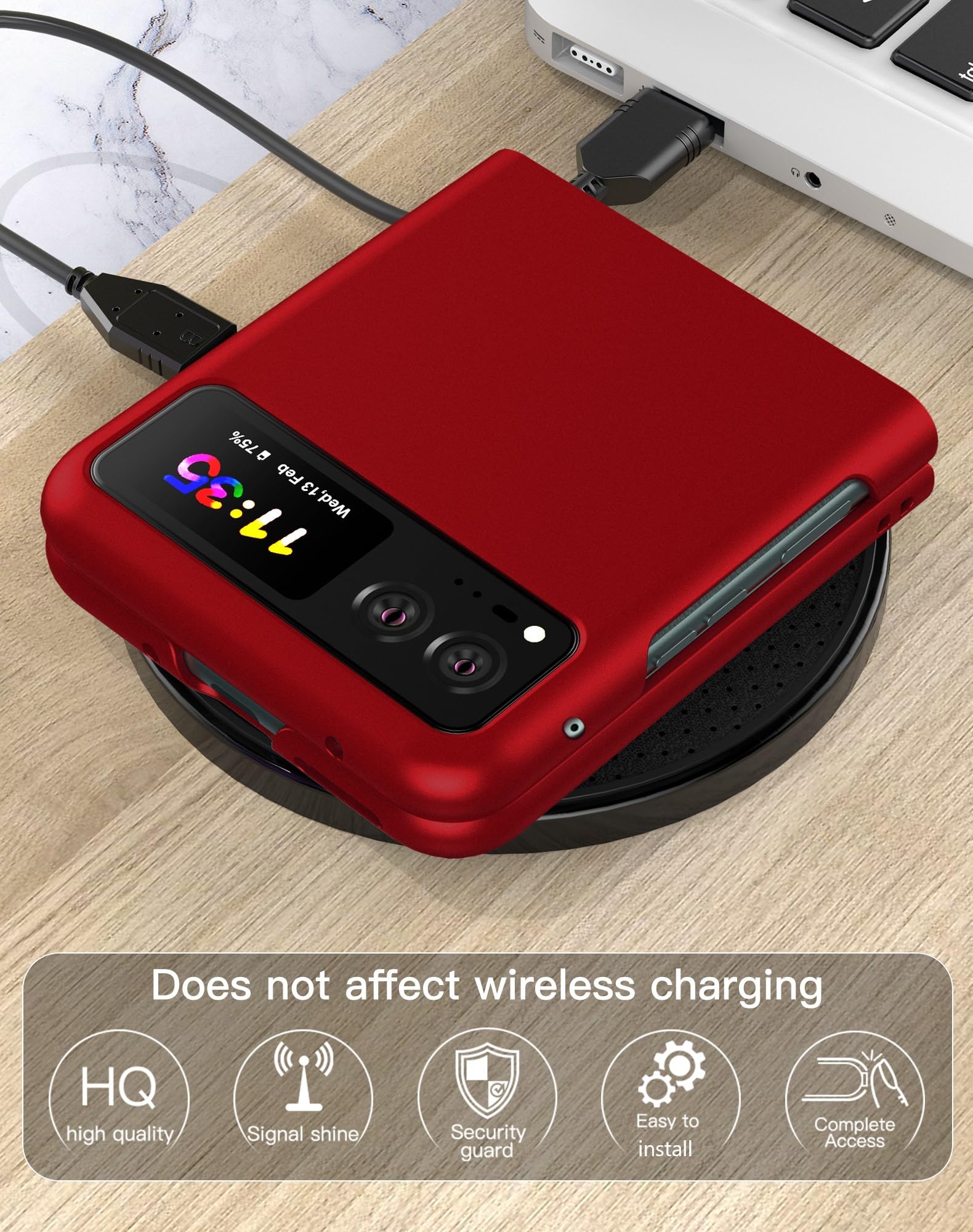 Cresee Cresee Thin Hard Phone Case for Motorola Razr 2023 in Red Durable Protection Stylish Design - View 6 of 7