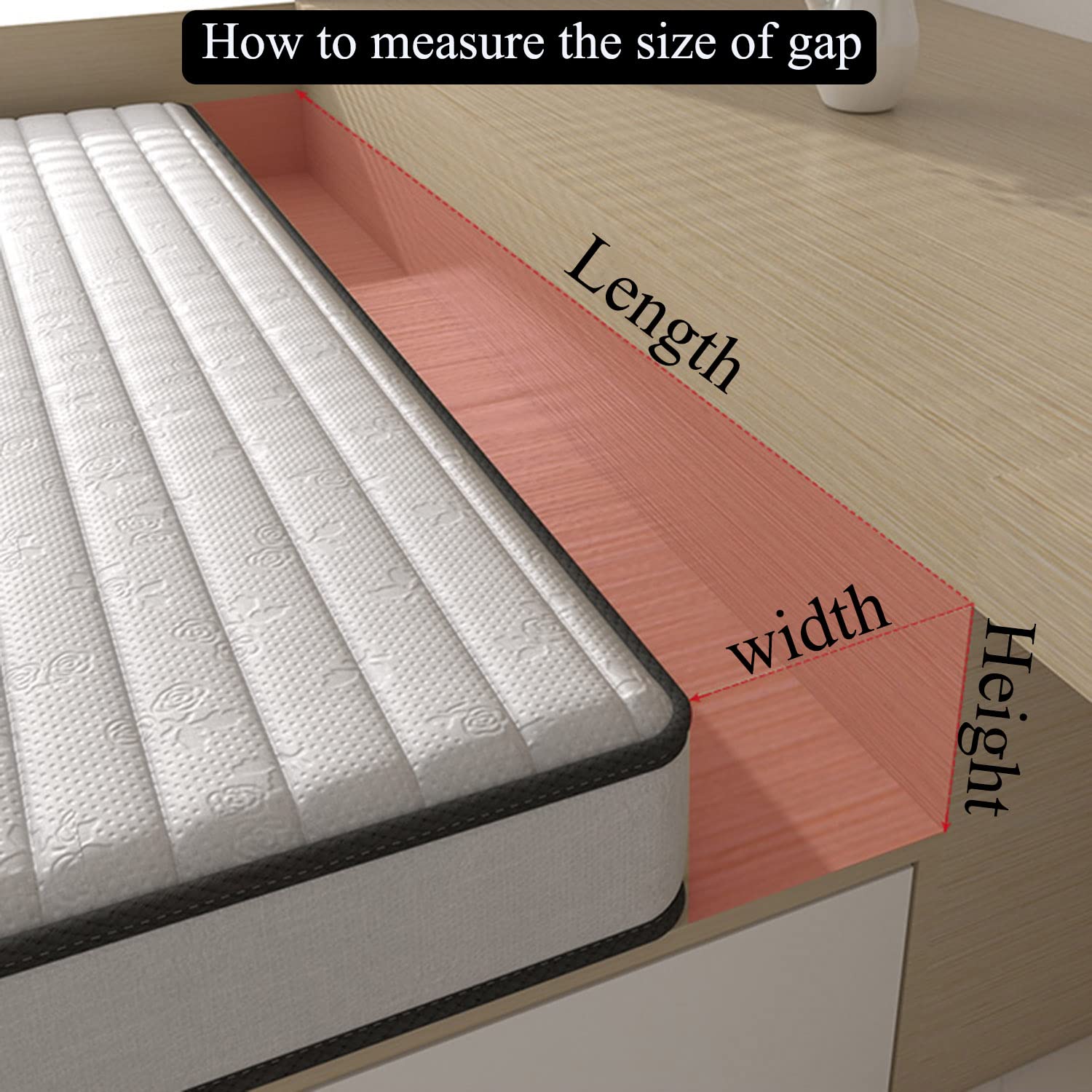 SAMTY SAMTY Bed Gap Filler Bolster Pillow for Headboard and Mattress 79x8x8 Inch Sofa Crack Stopper - View 3 of 6