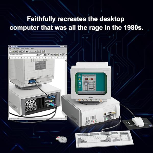 BRICKKK BRICKKK Computer Building Set for Adults Unique Retro Display Model Construction Kit Creative Gift Idea for Hobbyists - View 4 of 9