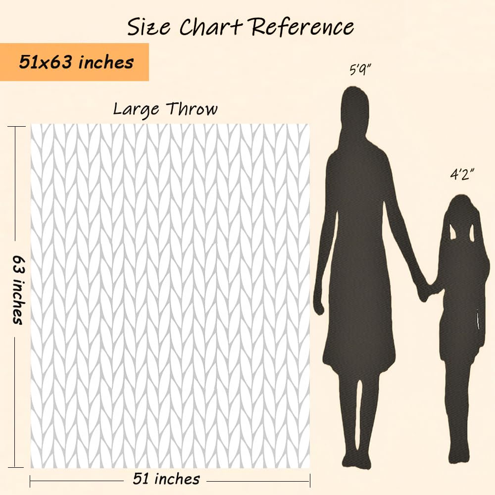 YAAPSU YAAPSU Chunky Knit Throw Blanket 51x63 Hand Knitted Thick Cable Knit Cozy Jumbo Chenille Yarn Soft Large Rope Knot for Sofa Bed Living Room Decor Black Grey - View 2 of 9