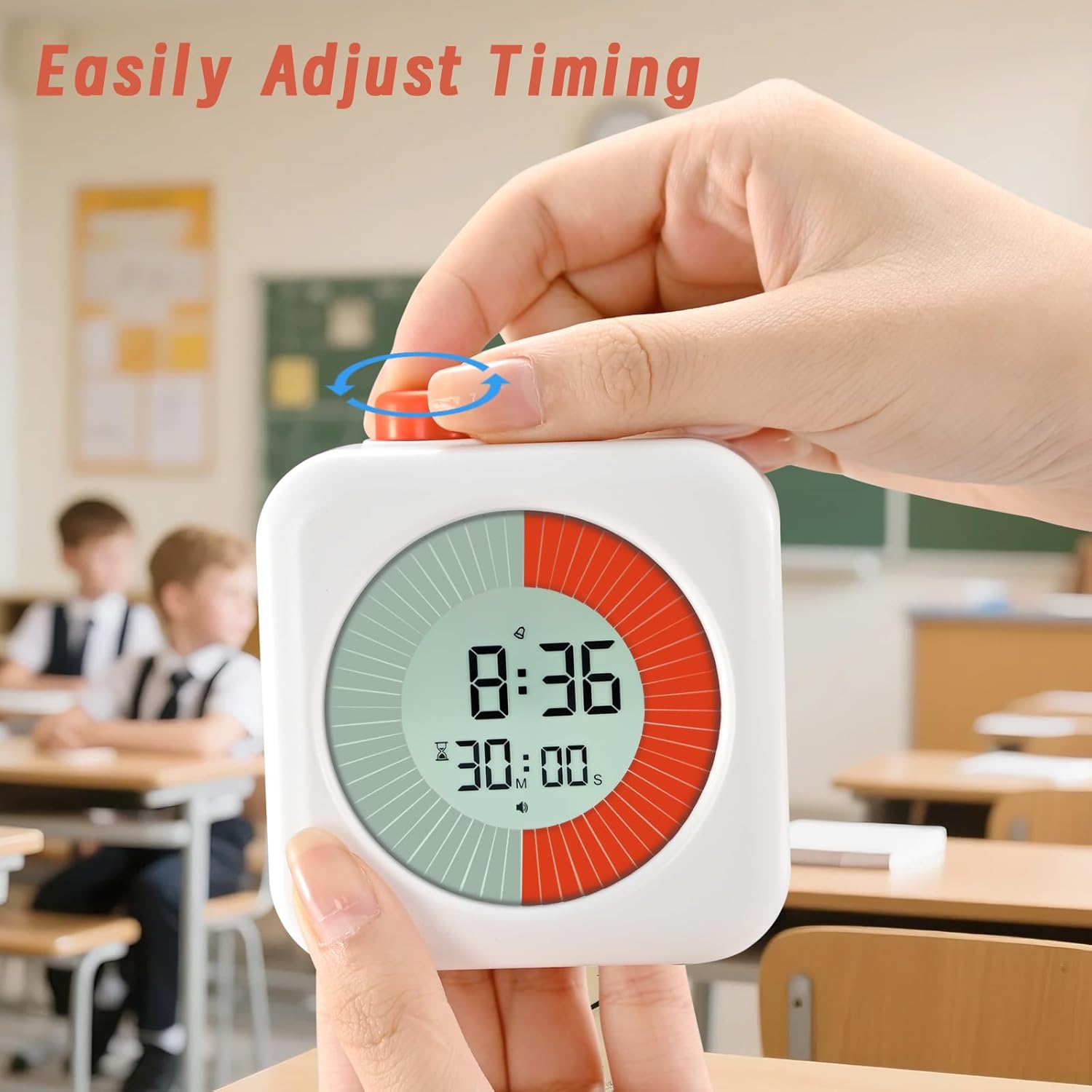 EooCoo EooCoo Digital Visual Timer 60 Minute Countdown Timer for Kids and Adults Time Management Tool for Homeschool Kitchen Office ADHD - View 2 of 7