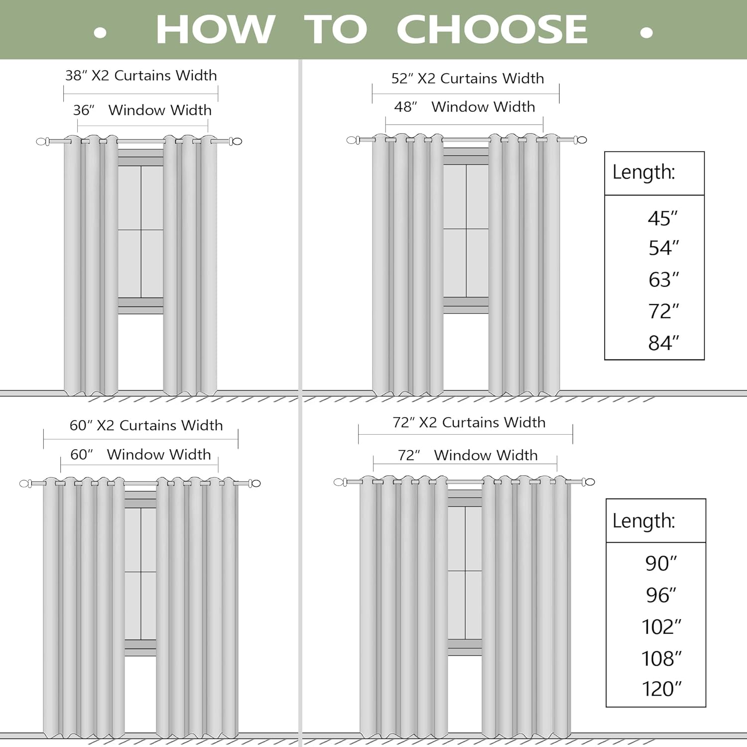 KOUFALL KOUFALL Light Beige Cream Curtains 84 Inches Long Room Darkening Thermal Insulated Drapes 72 Inch Wide 2 Panels Set for Living Room - View 3 of 9