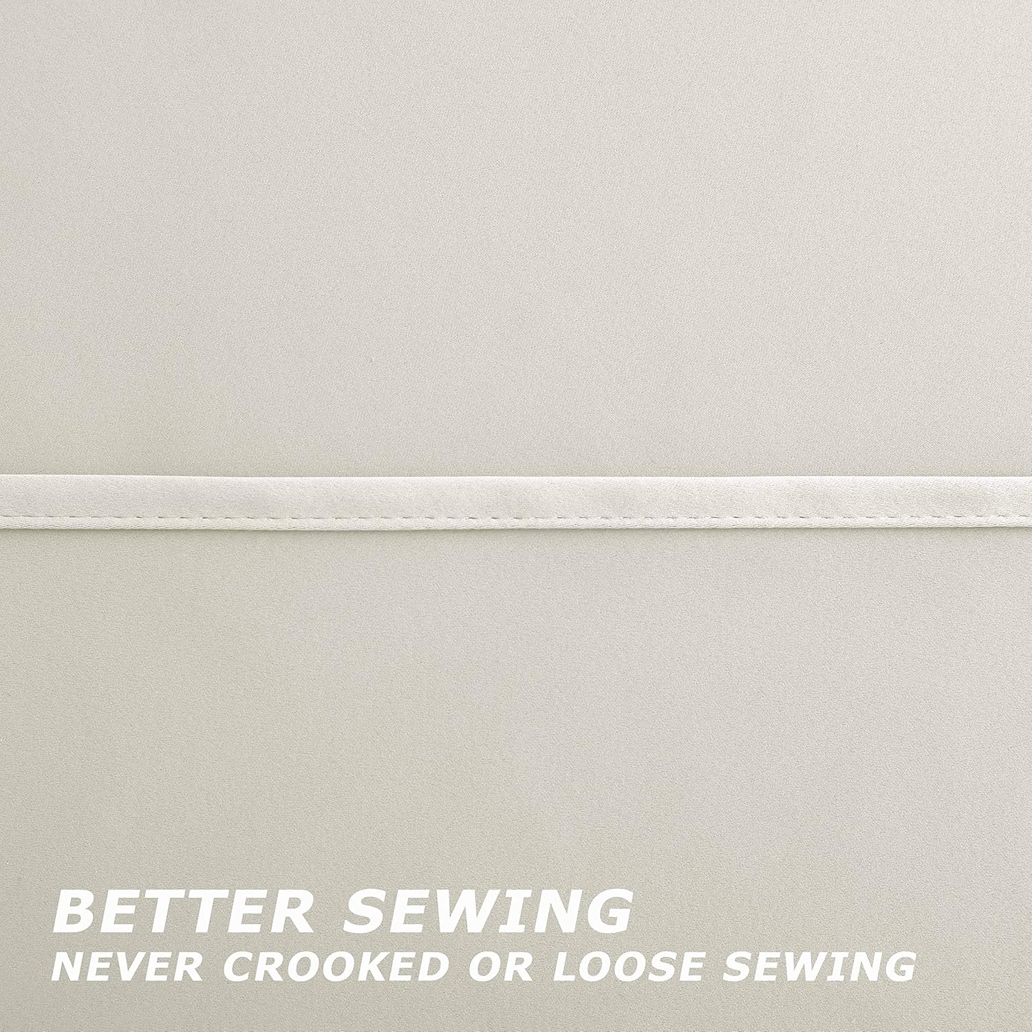 KOUFALL KOUFALL Light Beige Cream Curtains 84 Inches Long Room Darkening Thermal Insulated Drapes 72 Inch Wide 2 Panels Set for Living Room - View 6 of 9