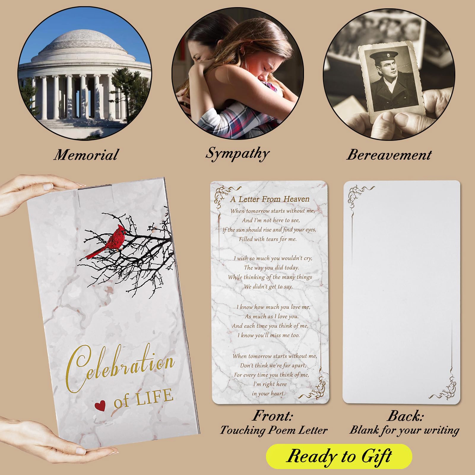 liantudy Memorial Lantern for Loved Ones Sympathy Gifts in Memory of Mom Dad Celebration of Life Bereavement Funeral Gifts - View 2 of 6