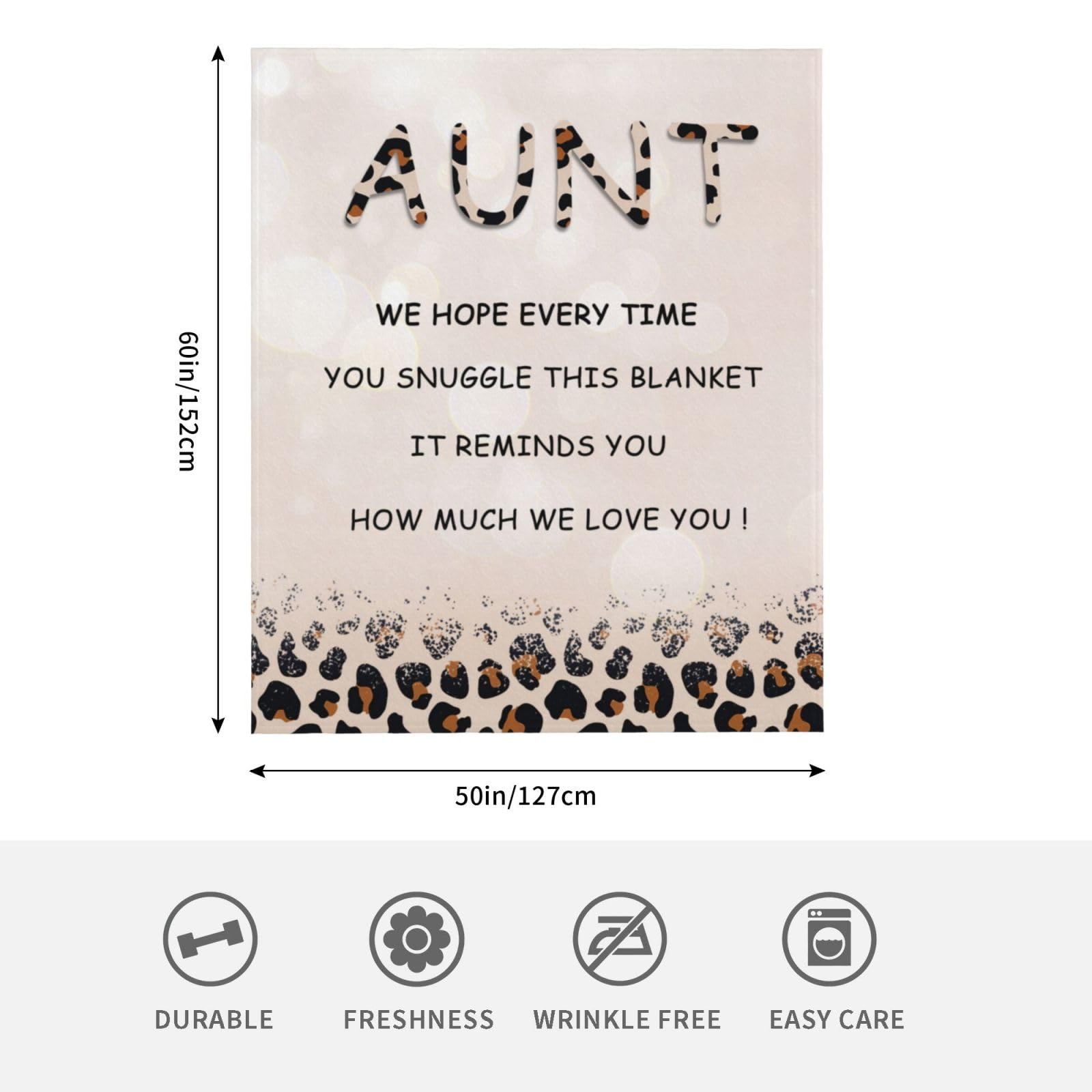 GEIFIN Best Aunt Ever Throw Blanket Perfect Mothers Day Gift from Niece or Nephew 50x60 Inches Ideal for Aunts - View 2 of 8