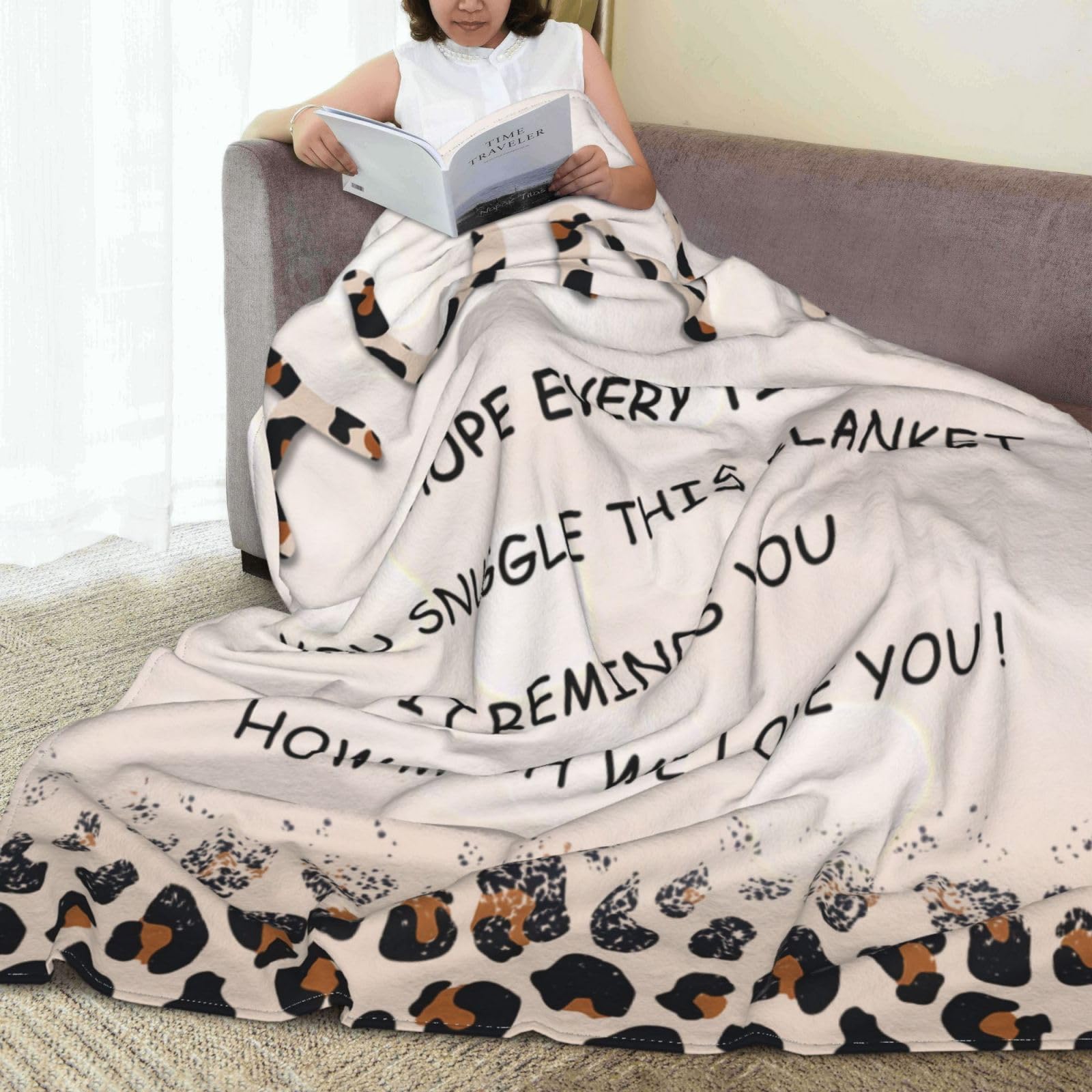 GEIFIN Best Aunt Ever Throw Blanket Perfect Mothers Day Gift from Niece or Nephew 50x60 Inches Ideal for Aunts - View 7 of 8