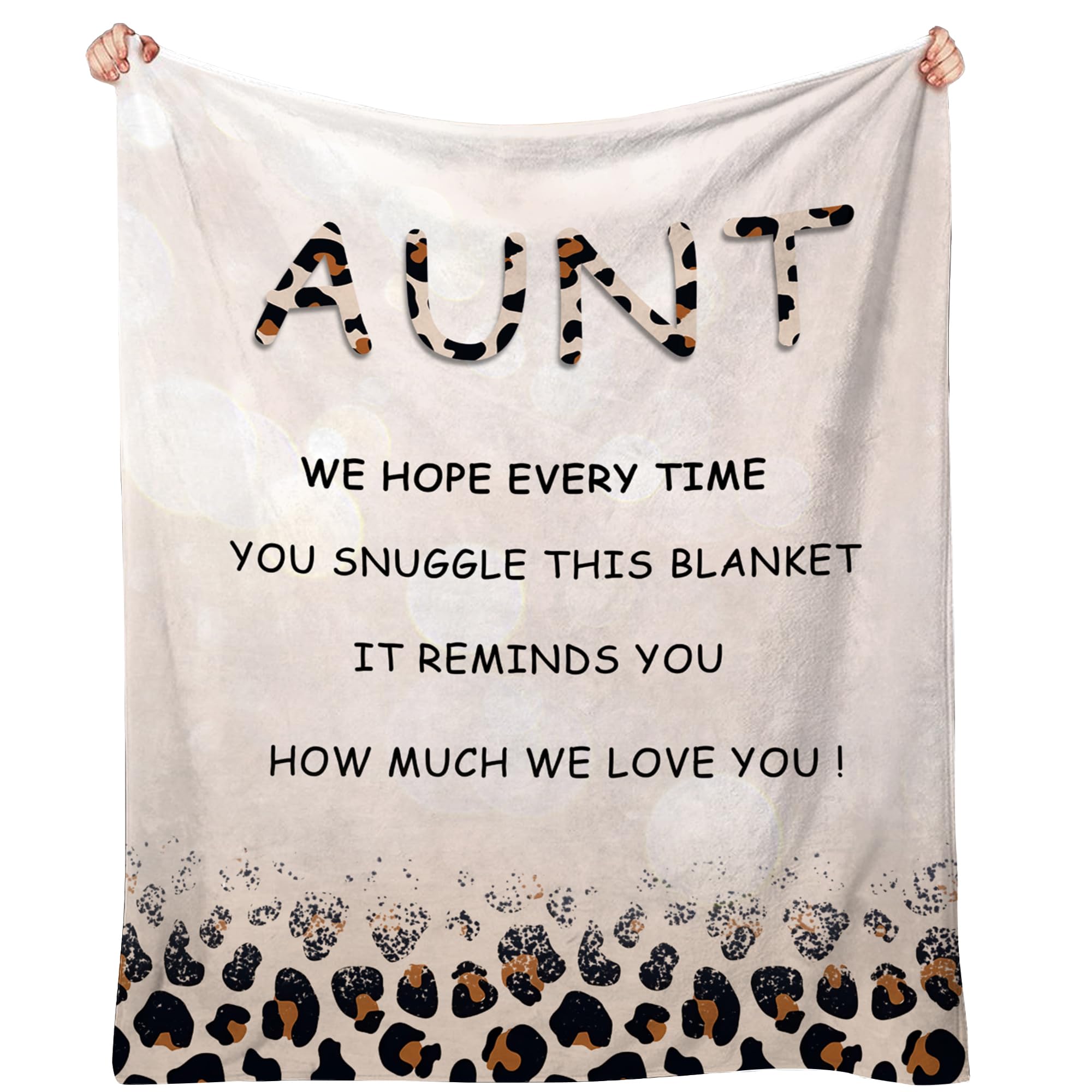 GEIFIN Best Aunt Ever Throw Blanket Perfect Mothers Day Gift from Niece or Nephew 50x60 Inches Ideal for Aunts