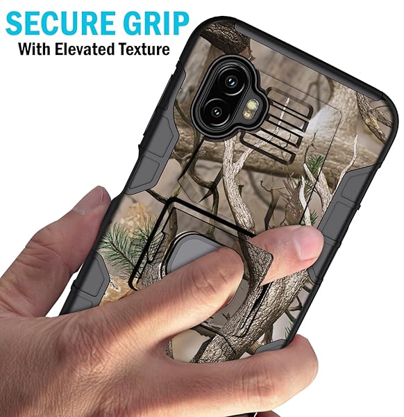 Nakedcellphone Rugged Clip Case for Galaxy XCover 6 Pro - Nakedcellphone Camo Grip Cover with Stand & Belt Holster - View 6 of 11