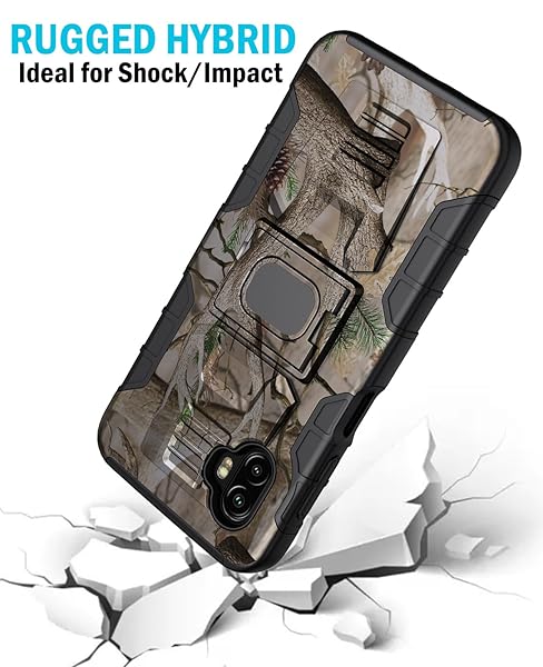 Nakedcellphone Rugged Clip Case for Galaxy XCover 6 Pro - Nakedcellphone Camo Grip Cover with Stand & Belt Holster - View 7 of 11