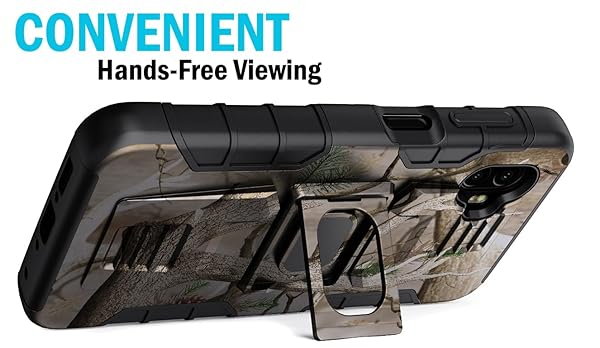 Nakedcellphone Rugged Clip Case for Galaxy XCover 6 Pro - Nakedcellphone Camo Grip Cover with Stand & Belt Holster - View 8 of 11