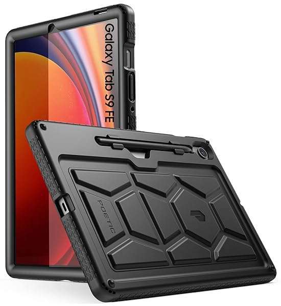 Poetic Poetic TurtleSkin Case for Samsung Galaxy Tab S9 FE | Shockproof Silicone Cover with S Pen Holder - Kids Friendly & Durable