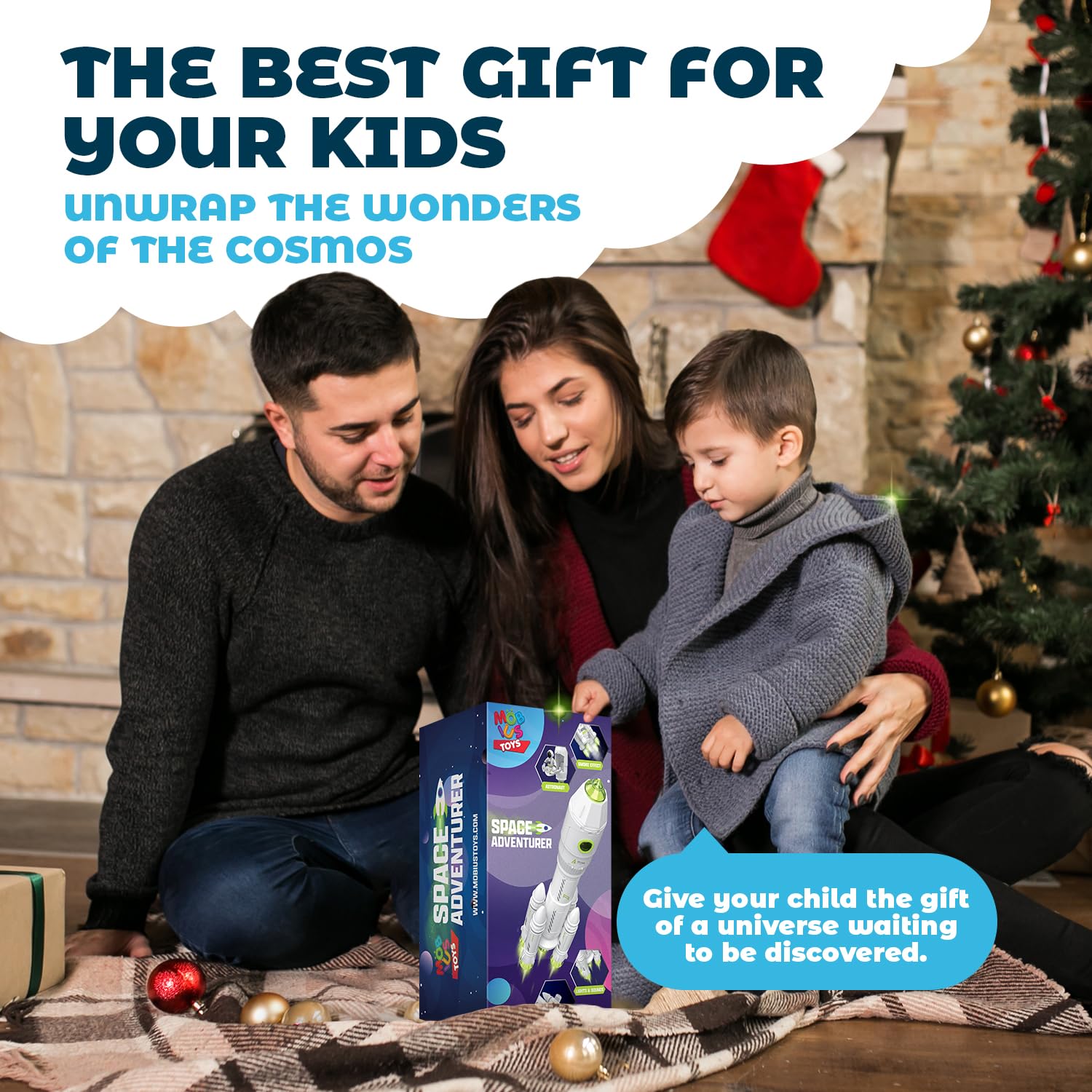 MOBIUS Toys MOBIUS Toys Space Adventure Rocket Ship Toy for Kids Ages 3-8 with Lights Sounds and Astronaut for Outer Space Exploration Playset - View 7 of 9