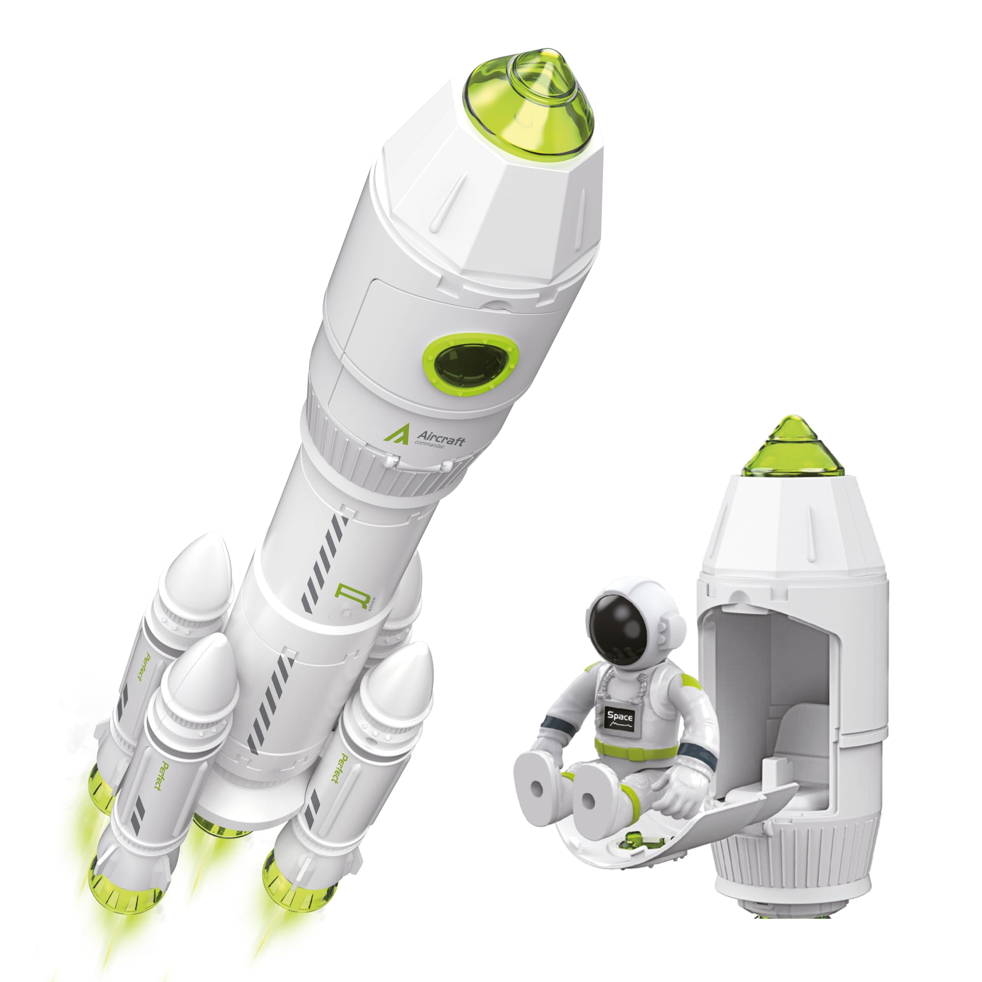 MOBIUS Toys MOBIUS Toys Space Adventure Rocket Ship Toy for Kids Ages 3-8 with Lights Sounds and Astronaut for Outer Space Exploration Playset - View 9 of 9