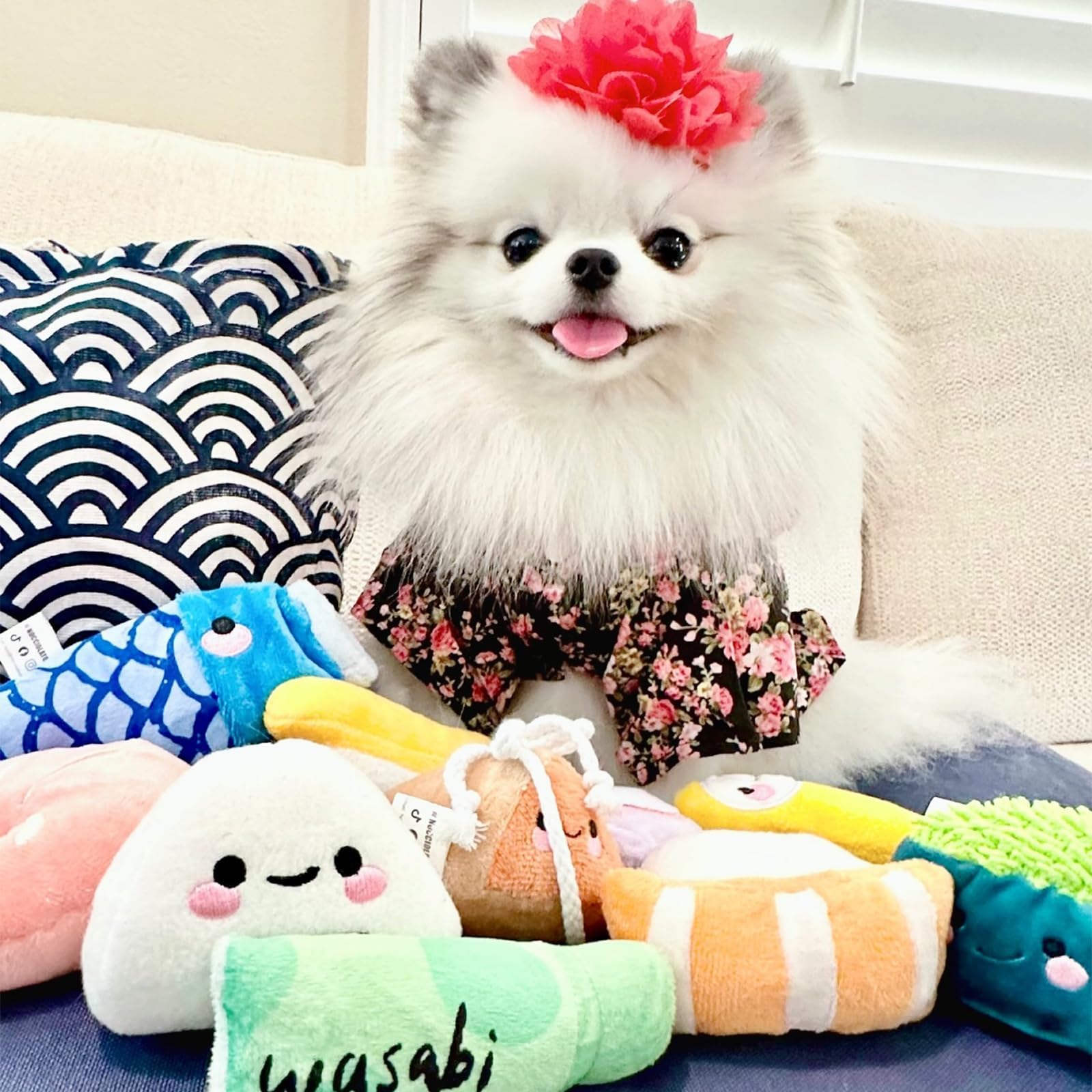 Nocciola Nocciola 10 PCS Small Dog Toys Cute Plush Squeaky Toys for Dogs Birthday Gifts Keep Them Busy Ideal for Small to Medium Dogs - View 2 of 9