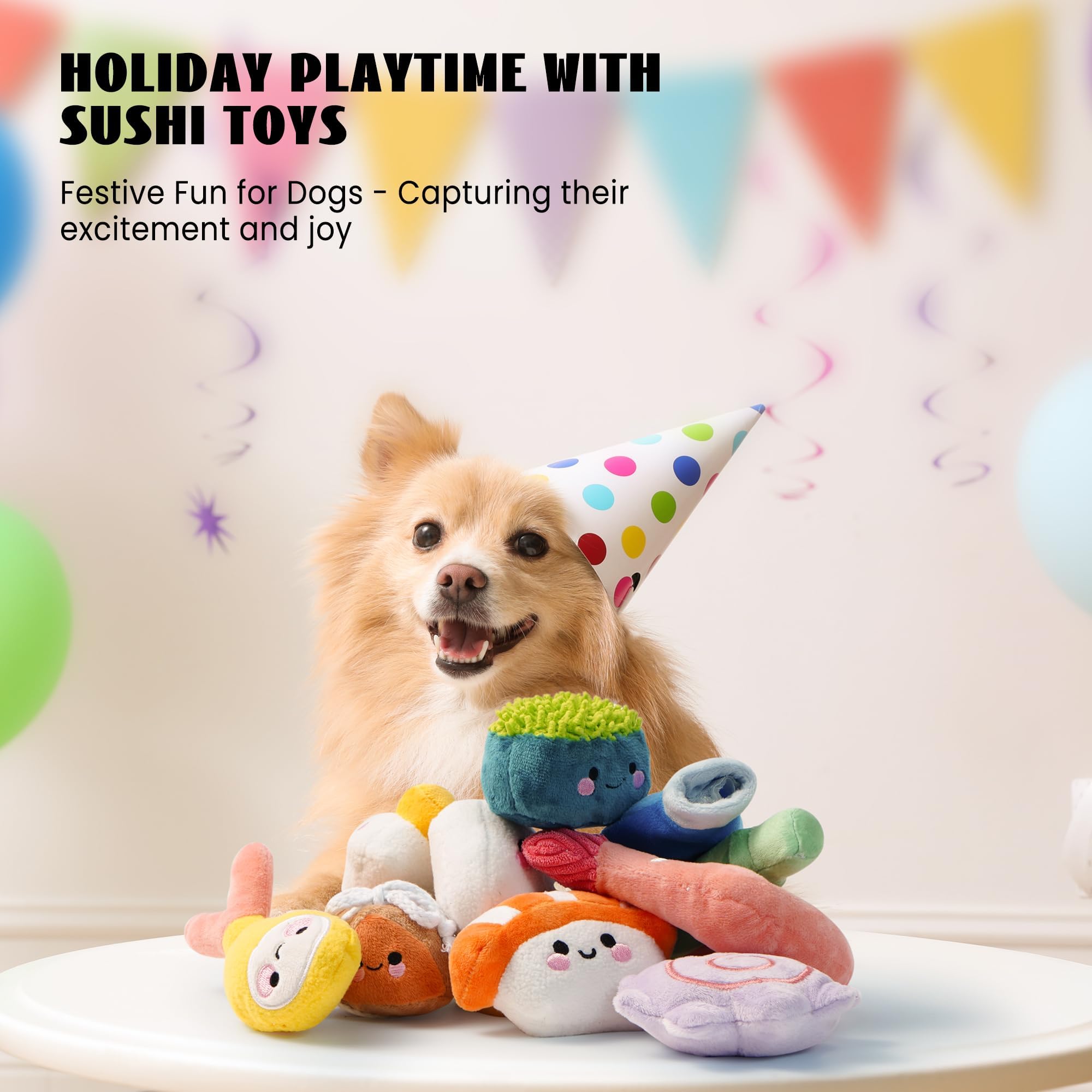 Nocciola Nocciola 10 PCS Small Dog Toys Cute Plush Squeaky Toys for Dogs Birthday Gifts Keep Them Busy Ideal for Small to Medium Dogs - View 7 of 9