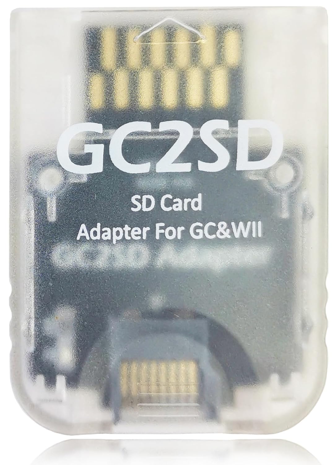 Hyamass Hyamass GC2SD Gamecube Memory Card Adapter for Micro SD TF Card Reader Portable Plug and Play for Wii and Gamecube Clear