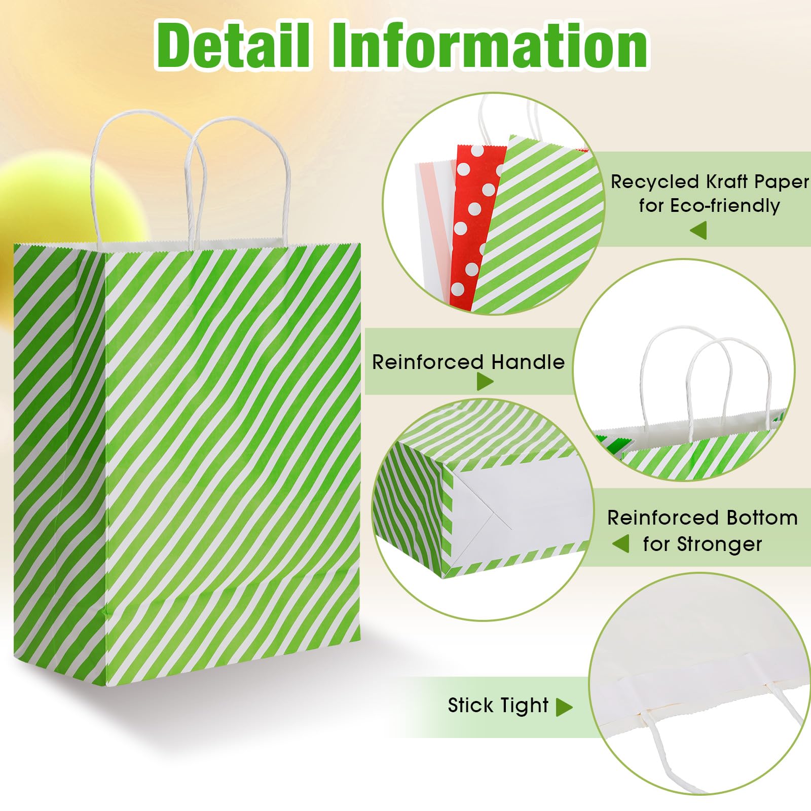 Tenceur Tenceur 28 Pcs Assorted Paper Gift Bags with Handles for Valentine's Day Birthday Shopping Christmas in Small Medium Large Sizes - View 3 of 6