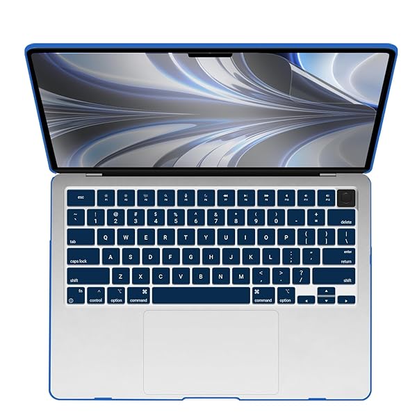IBENZER IBENZER Hardshell Case Keyboard Cover Screen Film for 2022 2023 2024 2025 MacBook Air 13 inch Klein Blue KK-KLBL+2 - View 9 of 11