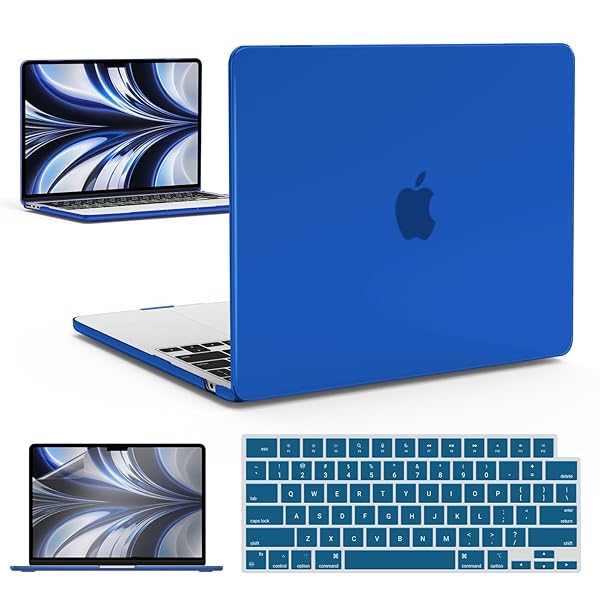IBENZER IBENZER Hardshell Case Keyboard Cover Screen Film for 2022 2023 2024 2025 MacBook Air 13 inch Klein Blue KK-KLBL+2 - View 3 of 11