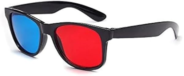 baolaili 3D Red and Blue Glasses for TV Movies and Games Dimensional Anaglyph Video Frame Colorful Viewing Experience