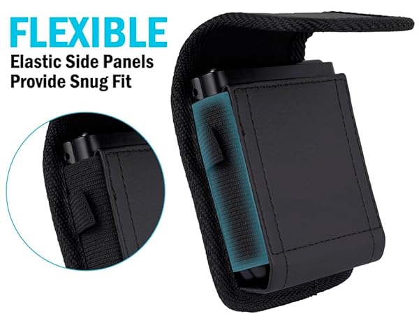 Nakedcellphone Case-Compatible Vegan Leather Pouch for Motorola RAZR+ 2024/2023 Flip Phone - Holster with Belt Loop & Magnetic Closure - View 5 of 11