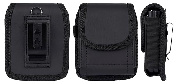 Nakedcellphone Case-Compatible Vegan Leather Pouch for Motorola RAZR+ 2024/2023 Flip Phone - Holster with Belt Loop & Magnetic Closure - View 6 of 11