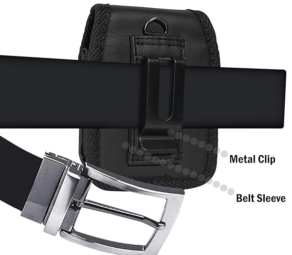 Nakedcellphone Case-Compatible Vegan Leather Pouch for Motorola RAZR+ 2024/2023 Flip Phone - Holster with Belt Loop & Magnetic Closure - View 7 of 11