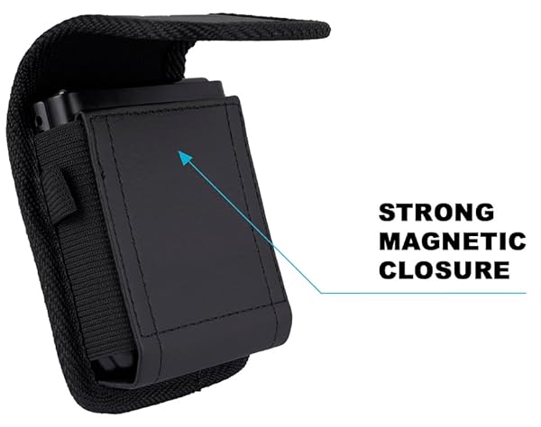 Nakedcellphone Case-Compatible Vegan Leather Pouch for Motorola RAZR+ 2024/2023 Flip Phone - Holster with Belt Loop & Magnetic Closure - View 10 of 11