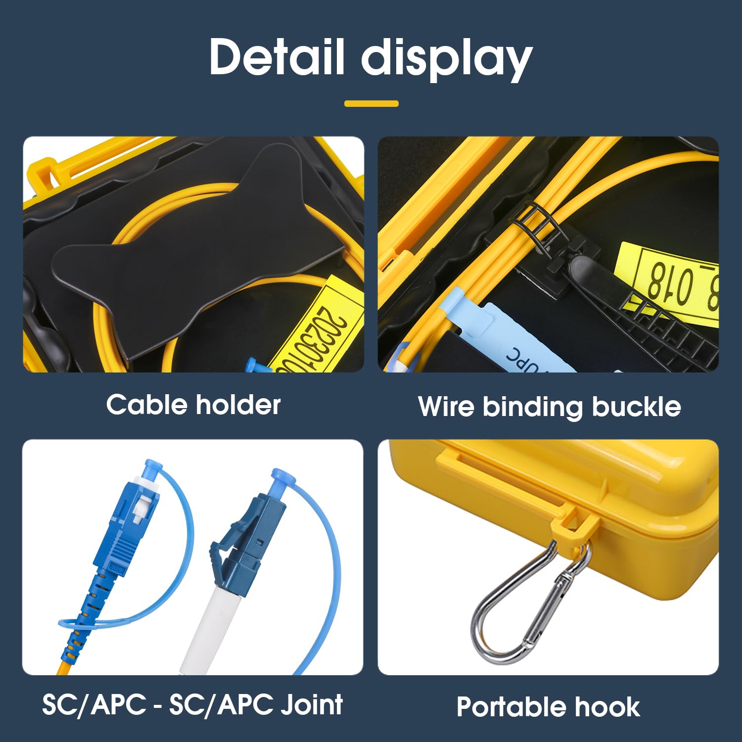 Duogalia Duogalia OTDR Launch Cable Box SC UPC LC UPC SM 9/125 500M Fiber Optic Tester Extension Cord Dead Zone Eliminator - View 4 of 7