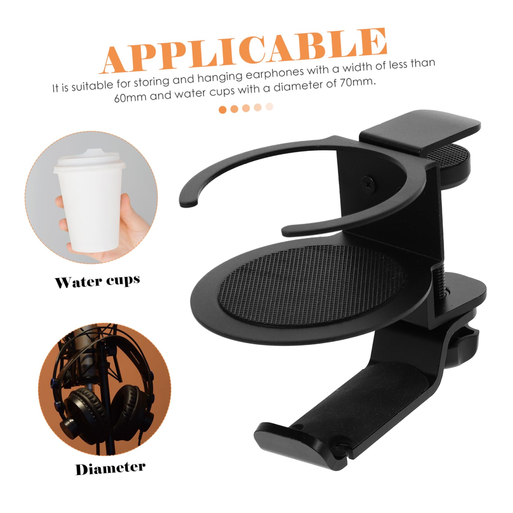 Zerodeko Zerodeko Desk Cup Holder and Headphone Hanger for Gaming Accessories and Desk Organization - View 4 of 9