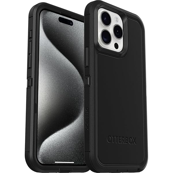 OtterBox iPhone 15 Pro MAX Defender Series XT Case Black Rugged Screenless MagSafe Compatible Lanyard Attachment Ideal for Business Customers