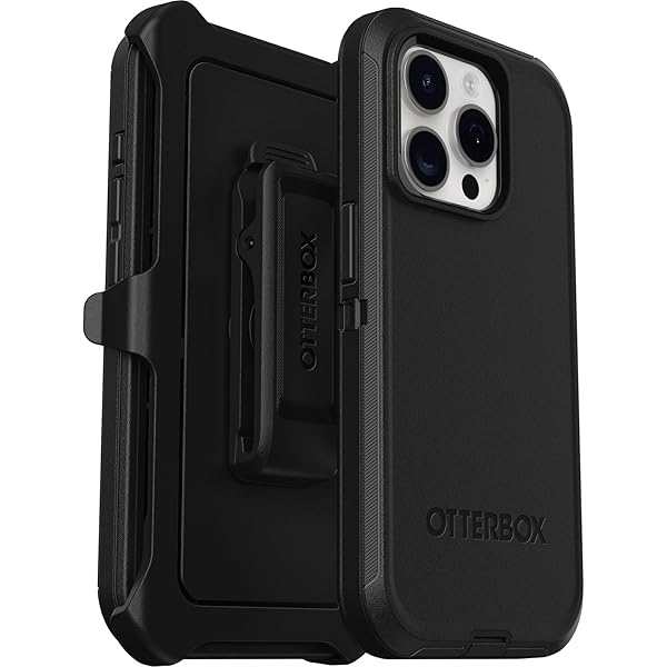 OtterBox OtterBox iPhone 15 Pro Defender Series Case Black Rugged Durable with Port Protection and Holster Clip for Business Customers - View 8 of 8