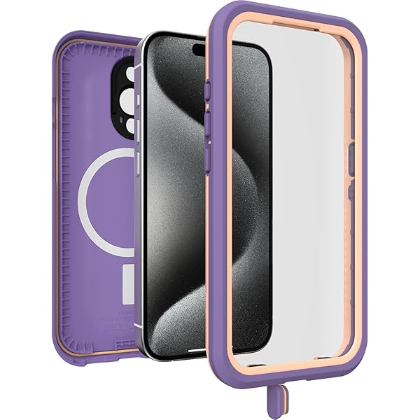 OtterBox Otterbox Fre MagSafe Case for iPhone 15 Pro in Plum US Military MIL Standard Protection - View 6 of 7