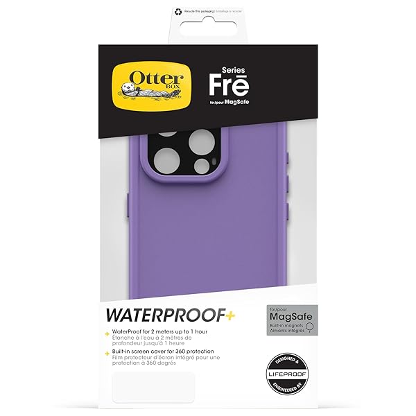 OtterBox Otterbox Fre MagSafe Case for iPhone 15 Pro in Plum US Military MIL Standard Protection - View 7 of 7