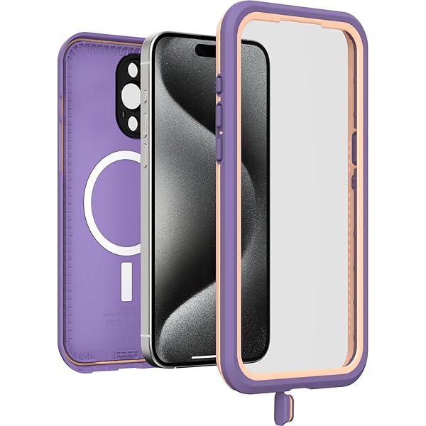 OtterBox Otterbox Fre MagSafe Case for iPhone 15 Pro Max Plum US Military MIL Standard Protection - View 5 of 7