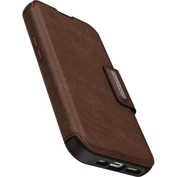 OtterBox OtterBox iPhone 15 Strada Folio Case Espresso Genuine Leather Card Holder MagSafe Compatible Pocket-Friendly Design - View 5 of 8