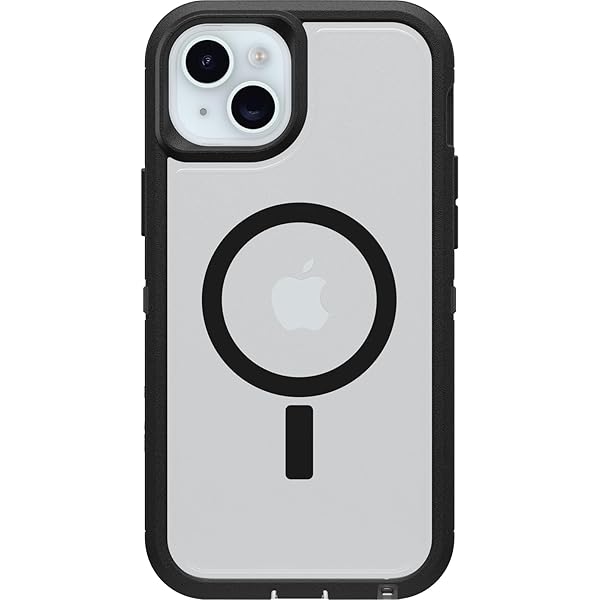 OtterBox OtterBox Defender Series XT Clear Case for iPhone 15 Plus and 14 Plus Dark Side Black Clear Rugged MagSafe Compatible Lanyard Attachment - View 4 of 6