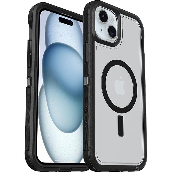 OtterBox OtterBox Defender Series XT Clear Case for iPhone 15 Plus and 14 Plus Dark Side Black Clear Rugged MagSafe Compatible Lanyard Attachment - View 3 of 6
